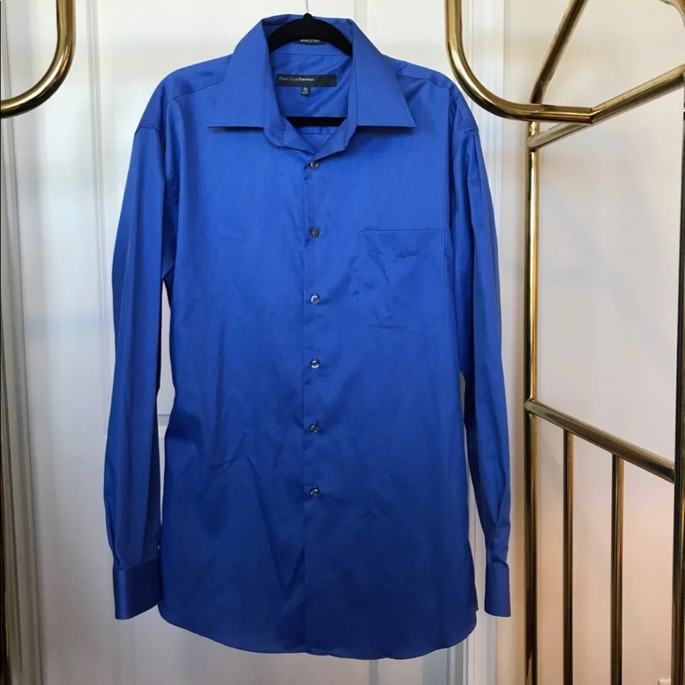 Perry Ellis Portfolio  Blue Button Down